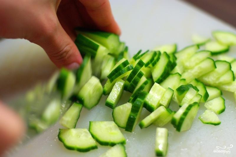 Теплый салат с курицей